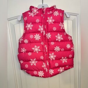 Gymboree Kid girl Snowflake Puffer Vest - Pink NWT